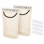 Confezione da 2 porta sacchetti per la spesa, borsa portaoggetti a rete rimovibile da parete con velcro adesivo, dispenser elastico per sacchetti di plastica per ante di armadietti da cucina