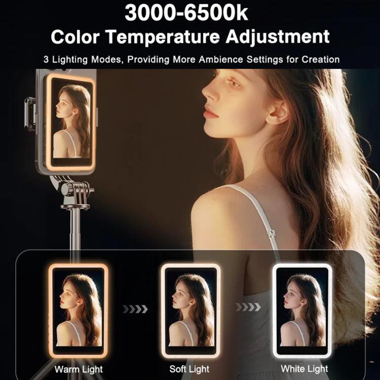 Dispositivo wireless per la duplicazione dello schermo posteriore dello smartphone con luce di riempimento, Bluetooth per esterni, display magnetico per selfie