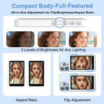 Dispositivo wireless per la duplicazione dello schermo posteriore dello smartphone con luce di riempimento, Bluetooth per esterni, display magnetico per selfie