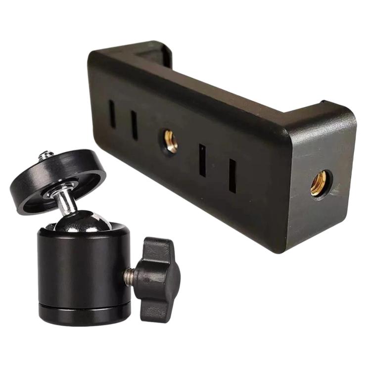 Supporto per smartphone Live Stand e treppiede con morsetto girevole, supporto multifunzionale a 360 gradi per riprese dall'alto, 1/4 Tripod Head + Clamp, Tripod Head