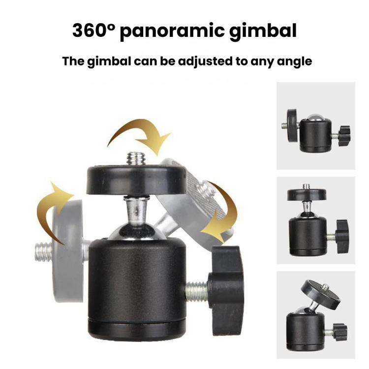Supporto per smartphone Live Stand e treppiede con morsetto girevole, supporto multifunzionale a 360 gradi per riprese dall'alto, 1/4 Tripod Head + Clamp, Tripod Head