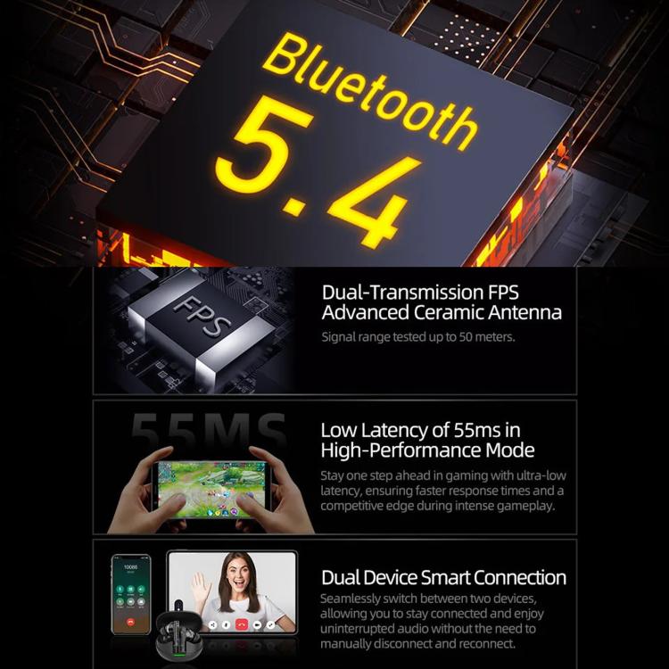 Auricolari Bluetooth KZ-Carol Pro con cancellazione attiva del rumore (ANC), Carol Pro