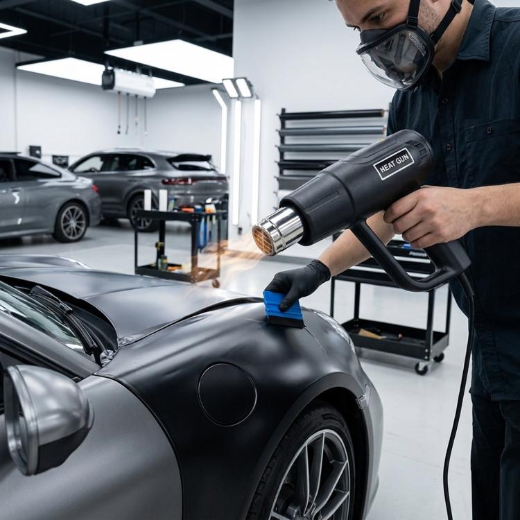 Pistola termica elettrica da 2000 W per oscuramento vetri auto.