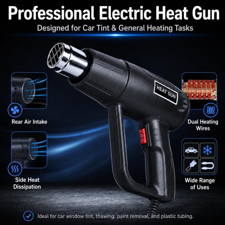 Pistola termica elettrica da 2000 W per oscuramento vetri auto.