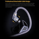 Auricolari in-ear dinamici KZ ZVX PRO con cavo da 1,2 m, bassi profondi e audio Hi-Fi per monitoraggio., Standard, With Mic