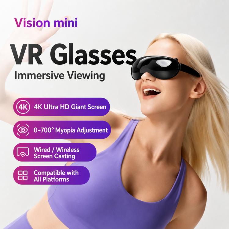Visore VR intelligente 4K Ultra HD con proiezione 3D da 1.000 pollici, visore da gioco universale, WIFI Orange, WIFI Black, DP Orange, DP Black, WIFI Orange+TX Cable, WIFI Black+TX Cable, DP Orange+HDMI To DP cable, DP Black+HDMI To DP cable