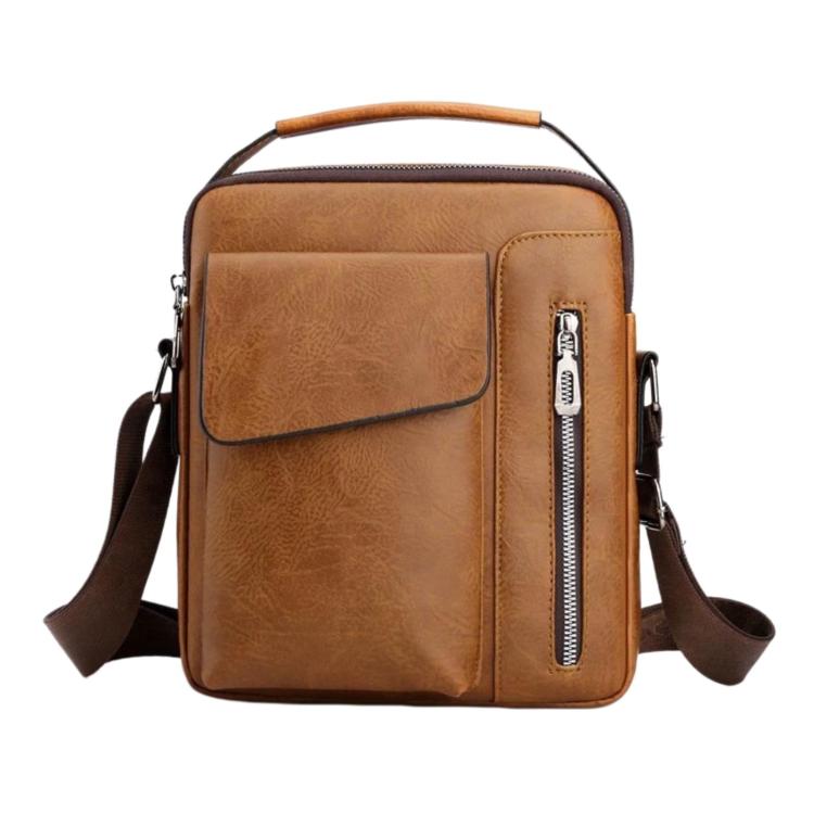 Borsa a tracolla da uomo vintage, borsa a tracolla casual di grande capacità