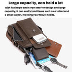 Borsa a tracolla da uomo vintage, borsa a tracolla casual di grande capacità