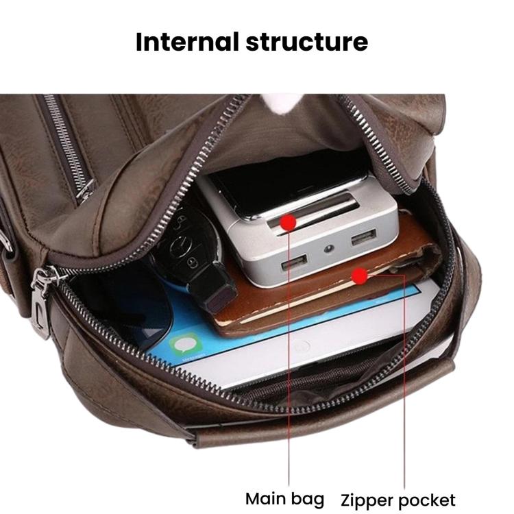 Borsa a tracolla da uomo vintage, borsa a tracolla casual di grande capacità