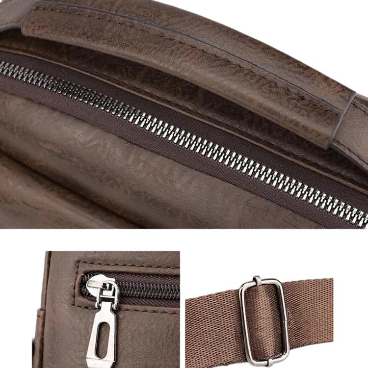 Borsa a tracolla da uomo vintage, borsa a tracolla casual di grande capacità