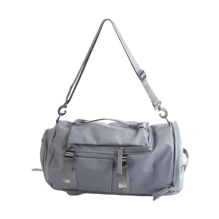 Borsa da viaggio con scomparti separati per liquidi e asciutti, borsa a mano portatile di grande capacità con possibilità di trasporto a tracolla o a mano.