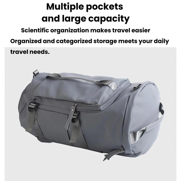 Borsa da viaggio con scomparti separati per liquidi e asciutti, borsa a mano portatile di grande capacità con possibilità di trasporto a tracolla o a mano.