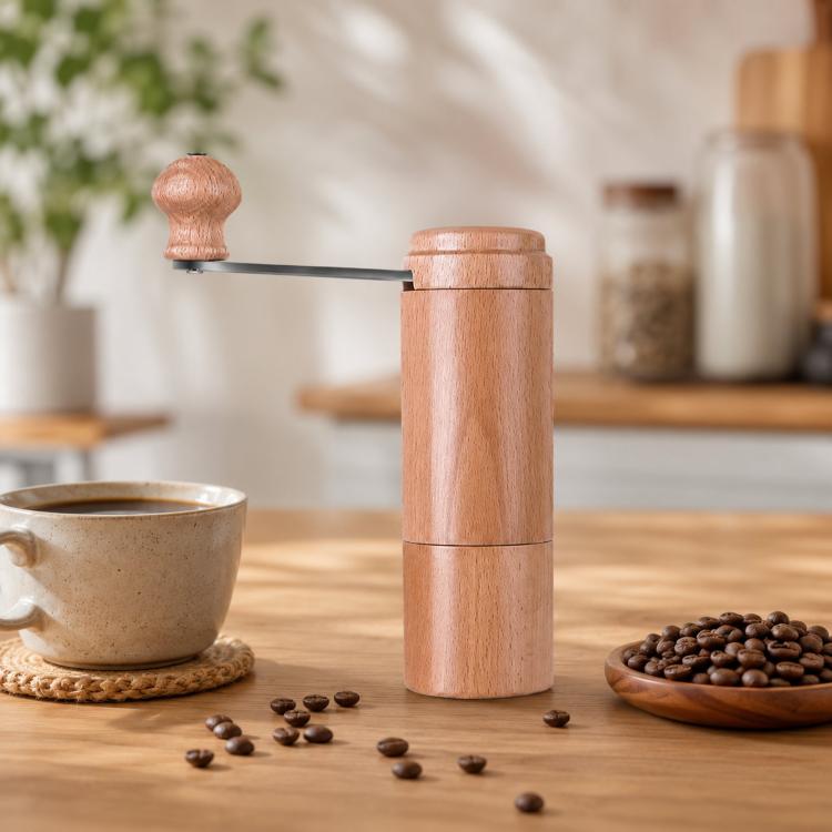 Macinacaffè manuale piccolo, portatile e regolabile, Beechwood Small, Beechwood Large, Black Walnut Small, Black Walnut Large, Beechwood Long, Oak Natural Color, Oak Coffee Color