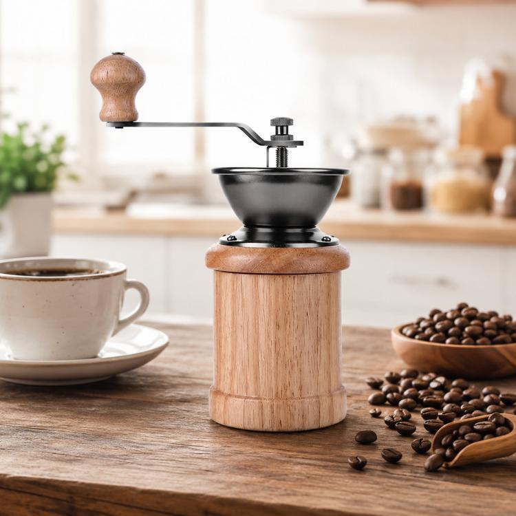 Macinacaffè manuale piccolo, portatile e regolabile, Beechwood Small, Beechwood Large, Black Walnut Small, Black Walnut Large, Beechwood Long, Oak Natural Color, Oak Coffee Color