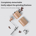 Macinacaffè manuale piccolo, portatile e regolabile, Beechwood Small, Beechwood Large, Black Walnut Small, Black Walnut Large, Beechwood Long, Oak Natural Color, Oak Coffee Color