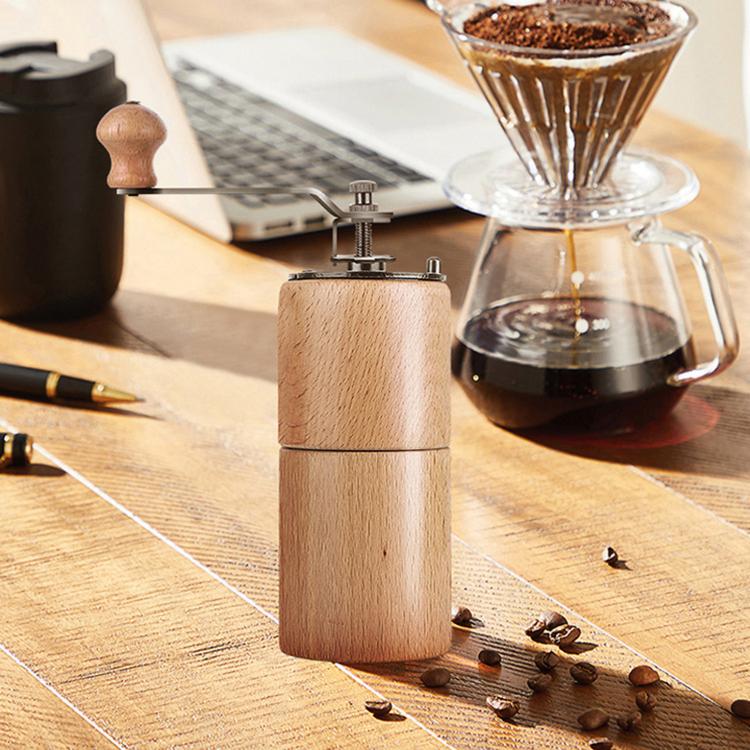 Macinacaffè manuale piccolo, portatile e regolabile, Beechwood Small, Beechwood Large, Black Walnut Small, Black Walnut Large, Beechwood Long, Oak Natural Color, Oak Coffee Color
