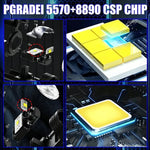 Faro anteriore ad alta potenza da 50 W per moto, modello N13, con connessione diretta.