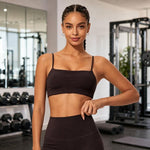 Top yoga donna asciugatura rapida con spalline S-XL