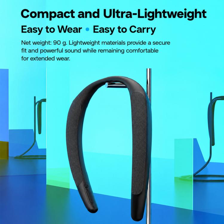 Altoparlante Bluetooth wireless a fascia da collo, portatile, per sport all'aria aperta e corsa.
