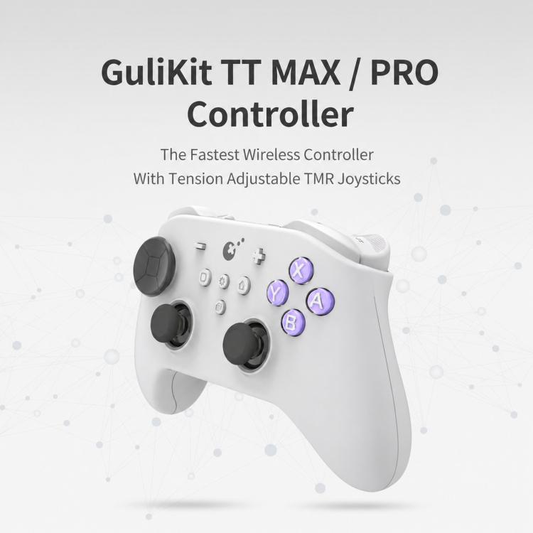 Controller wireless GuliKit TT MAX con joystick TMR regolabili a 720 gradi e gamepad con motore a levitazione magnetica per Switch/Switch 2, PC e iOS., TT MAX Black, TT MAX Grey