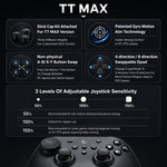 Controller wireless GuliKit TT MAX con joystick TMR regolabili a 720 gradi e gamepad con motore a levitazione magnetica per Switch/Switch 2, PC e iOS., TT MAX Black, TT MAX Grey