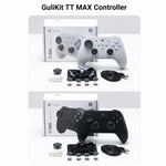 Controller wireless GuliKit TT MAX con joystick TMR regolabili a 720 gradi e gamepad con motore a levitazione magnetica per Switch/Switch 2, PC e iOS., TT MAX Black, TT MAX Grey