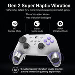 Controller wireless GuliKit TT MAX con joystick TMR regolabili a 720 gradi e gamepad con motore a levitazione magnetica per Switch/Switch 2, PC e iOS., TT MAX Black, TT MAX Grey