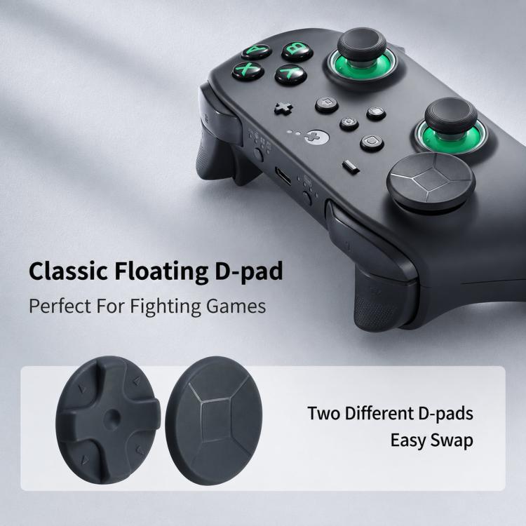 Controller wireless GuliKit TT MAX con joystick TMR regolabili a 720 gradi e gamepad con motore a levitazione magnetica per Switch/Switch 2, PC e iOS., TT MAX Black, TT MAX Grey