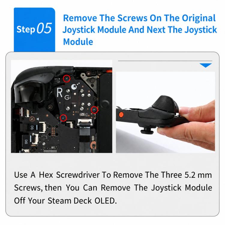 Joystick elettromagnetico di ricambio per Steam Deck OLED