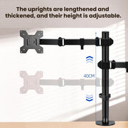 Laptop Monitor Dual-Arm Rotating Clamp Desktop Stand, ZX-MT025