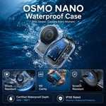 Custodia impermeabile TELESIN 60m per DJI Osmo Nano IPX8, custodia subacquea antiappannamento per action camera.