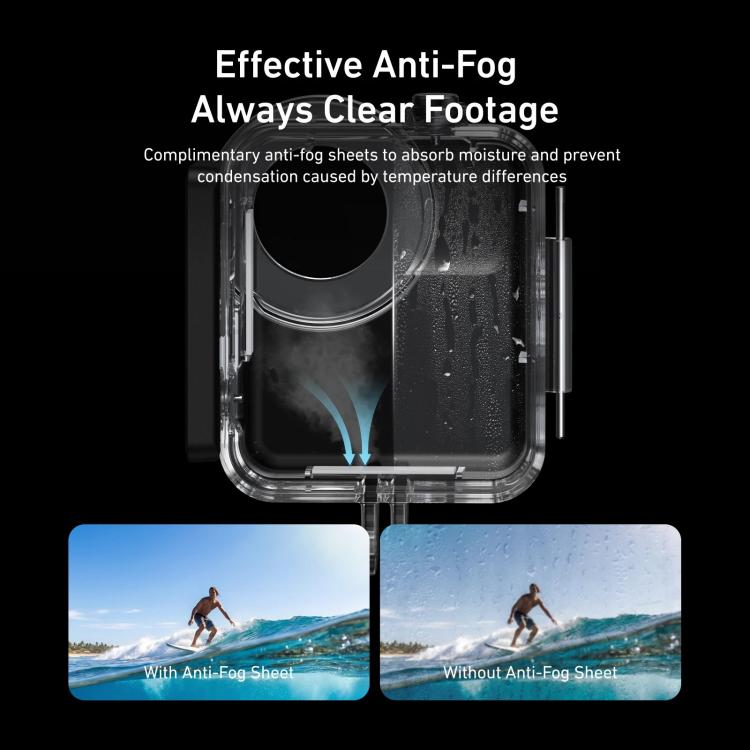 Custodia impermeabile TELESIN 60m per DJI Osmo Nano IPX8, custodia subacquea antiappannamento per action camera.