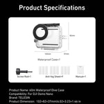 Custodia impermeabile TELESIN 60m per DJI Osmo Nano IPX8, custodia subacquea antiappannamento per action camera.
