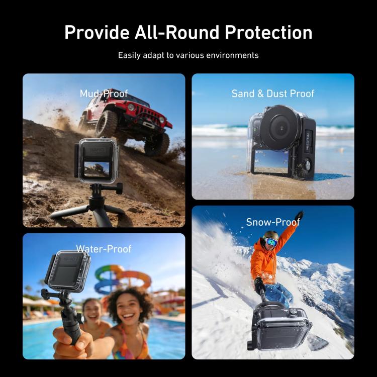 Custodia impermeabile TELESIN 60m per DJI Osmo Nano IPX8, custodia subacquea antiappannamento per action camera.
