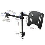 10-32 Inch Desktop Monitor Cantilever Lifting And Rotating Tray Stand, ZX-MT025S