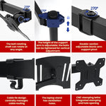 10-32 Inch Desktop Monitor Cantilever Lifting And Rotating Tray Stand, ZX-MT025S