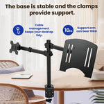 10-32 Inch Desktop Monitor Cantilever Lifting And Rotating Tray Stand, ZX-MT025S