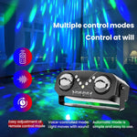 EMS-38 Faro da palcoscenico a doppia sfera magica a LED, lampada d'atmosfera laser rotante colorata, USB, US Plug, EU Plug