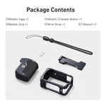 Per DJI Action 6 TELESIN Set di impugnature per fotografia di strada Gabbia per fotocamera in lega di alluminio Impugnatura manuale, For DJI Action 6