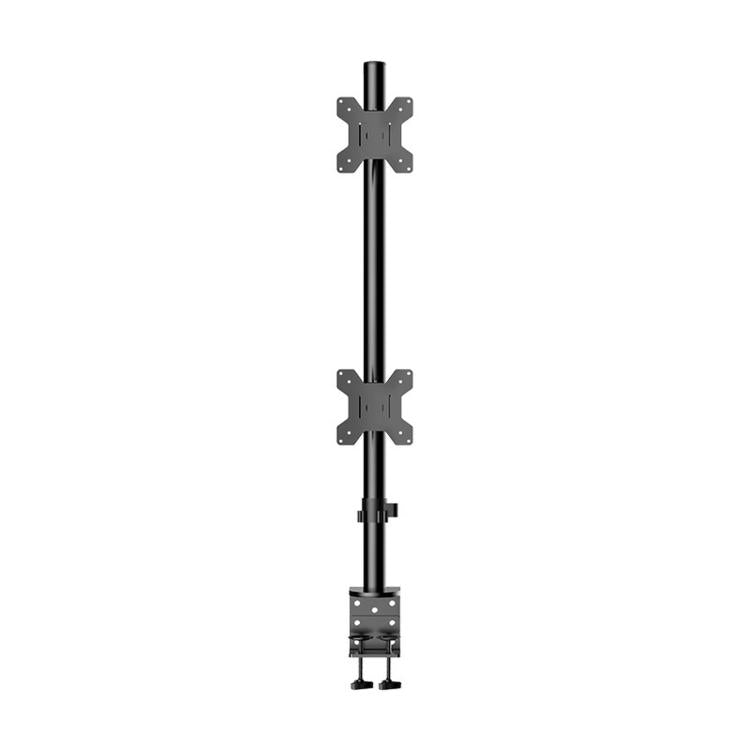 Dual-screen Monitor Mount No-drill Rotating Stand Height Adjustable Base, ZX-MT028