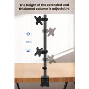 Dual-screen Monitor Mount No-drill Rotating Stand Height Adjustable Base, ZX-MT028
