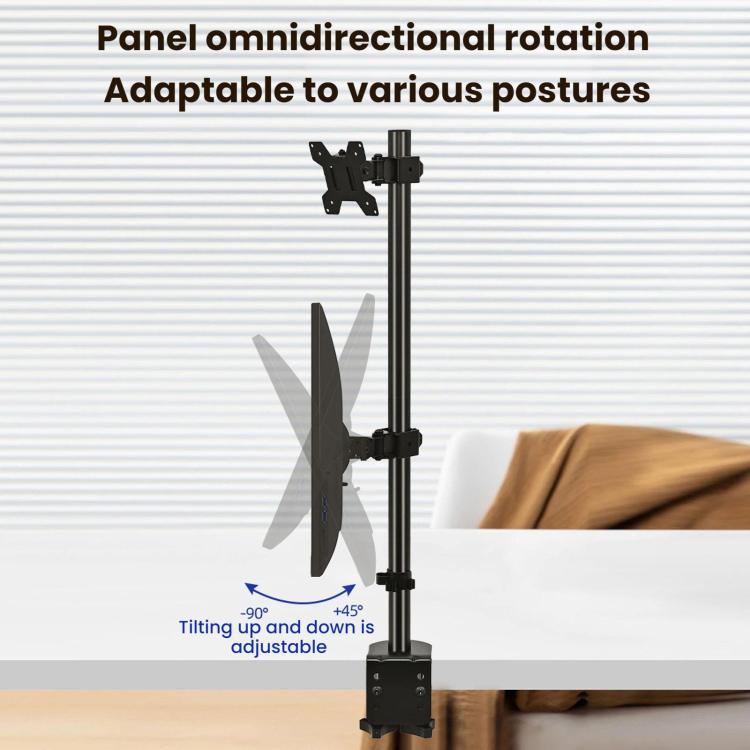 Dual-screen Monitor Mount No-drill Rotating Stand Height Adjustable Base, ZX-MT028