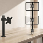 Dual-screen Monitor Mount No-drill Rotating Stand Height Adjustable Base, ZX-MT028
