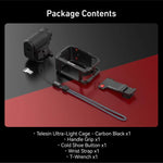 Kit TELESIN StreetGrip per DJI Osmo Action 5 Pro/4/3, gabbia per fotocamera in lega di alluminio con impugnatura., For DJI Osmo Action 5 Pro/4/3