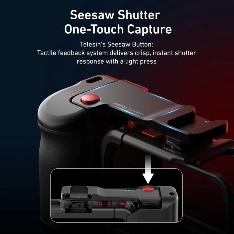 Kit TELESIN StreetGrip per DJI Osmo Action 5 Pro/4/3, gabbia per fotocamera in lega di alluminio con impugnatura., For DJI Osmo Action 5 Pro/4/3