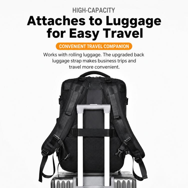 Zaino da lavoro WEIXIER B695, borsa da viaggio multiuso, borsa espandibile per laptop.
