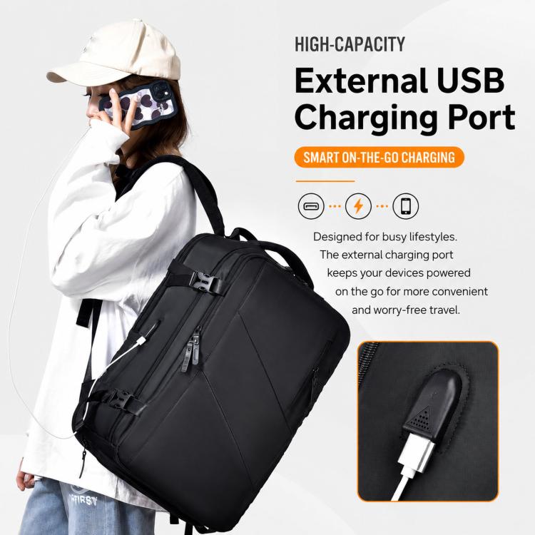 Zaino da lavoro WEIXIER B695, borsa da viaggio multiuso, borsa espandibile per laptop.