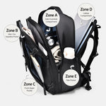 Zaino da lavoro WEIXIER B695, borsa da viaggio multiuso, borsa espandibile per laptop.
