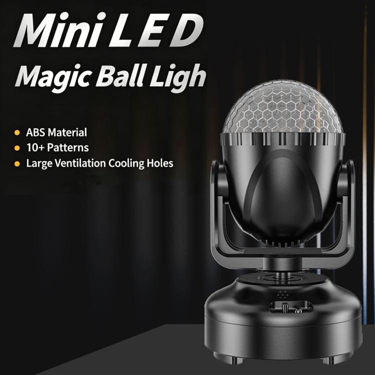 Mini lampada a LED con testa mobile e sfera magica per creare atmosfera, ideale per feste in casa, bar e palcoscenici., No Bluetooth With Remote Control, No Bluetooth No Remote Control, With Bluetooth With Remote Control, With Bluetooth No Remote Control