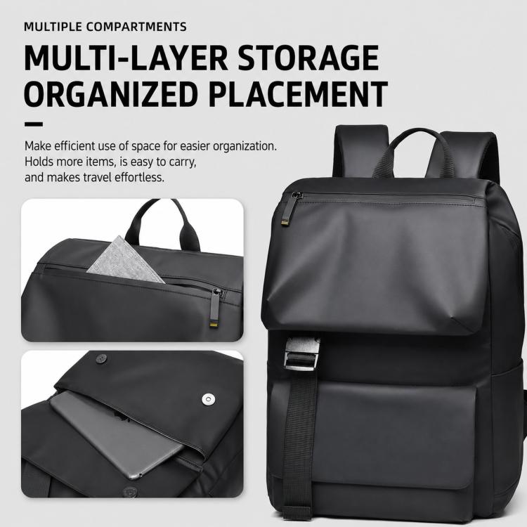 WEIXIER WD2625 Zaino da uomo minimalista impermeabile di grande capacità per lavoro e laptop